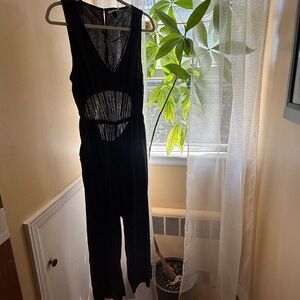 Universal Thread Linen Black Jumpsuit